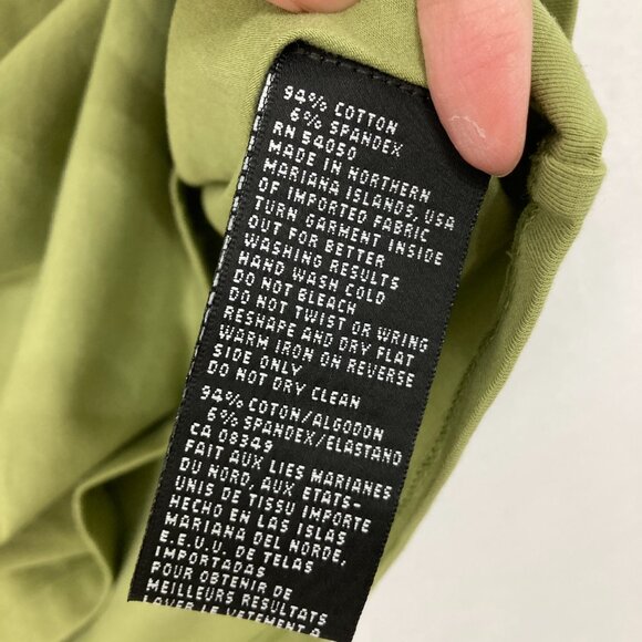 Kasper size 1X Green Square Neck Embellished Stretch Knit 3/4 Sleeve Fitted Top - Picture 6 of 8